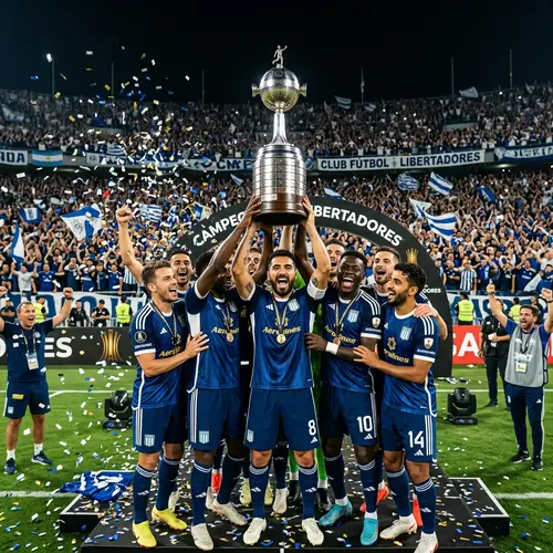 Diverse Football Team Celebrates Copa Libertadores Victory