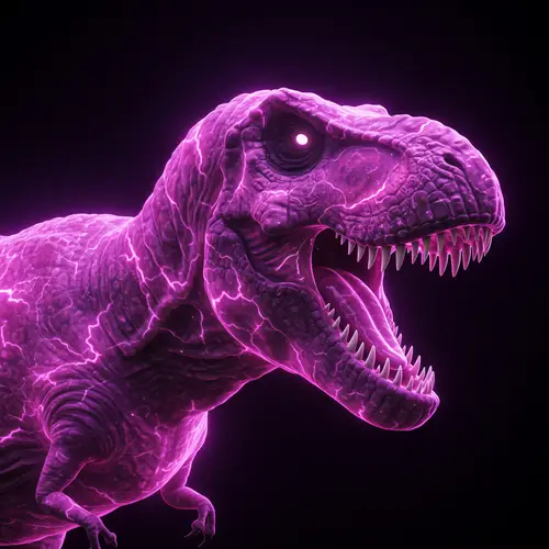 Purple Plasma T-Rex Art