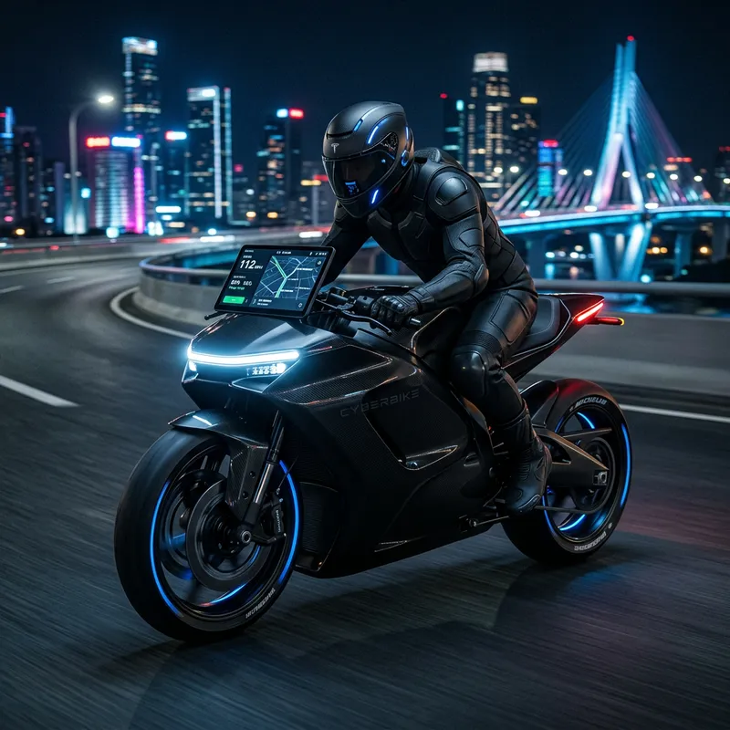 Futuristic Tesla Superbike Design: Sleek & Electric Model