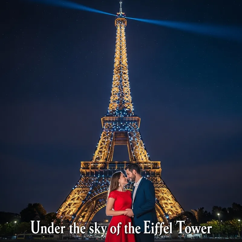 Under the Eiffel Tower: Romantic Story Cover