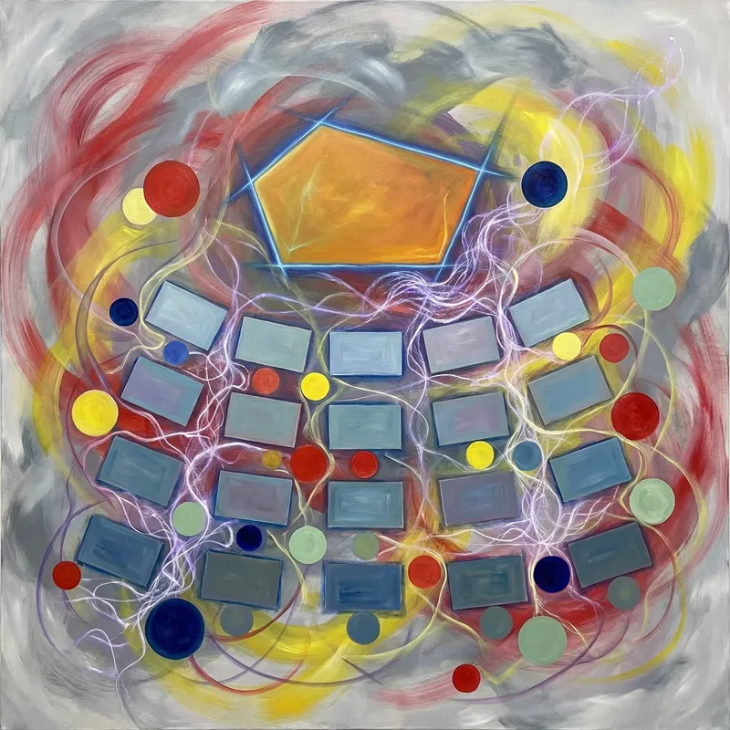 Abstract Classroom Dynamics Art