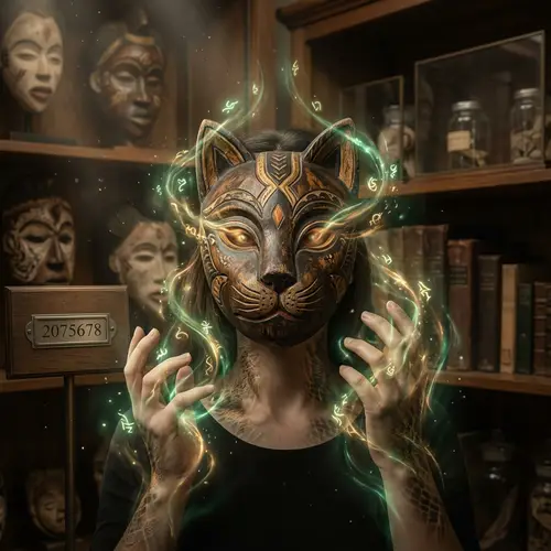 Cat Wooden Mask Transformations