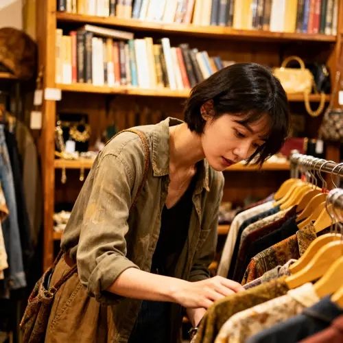 Women Shopping at a Second Hand Store