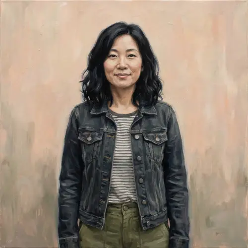 Tranquil East Asian Woman Oil Painting