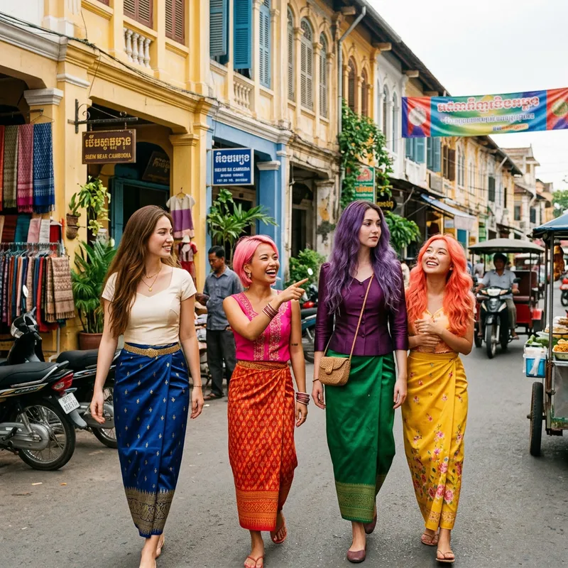 Fictional Young Women in Cambodian Dresses | Unique DDLC Characters