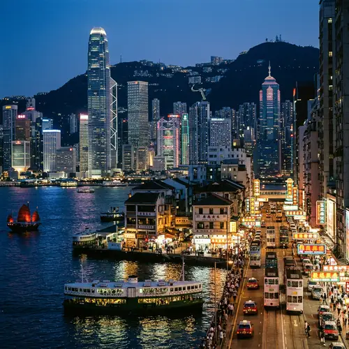 Hong Kong Cityscape: Skyscrapers, Traditional Architecture, Star Ferry