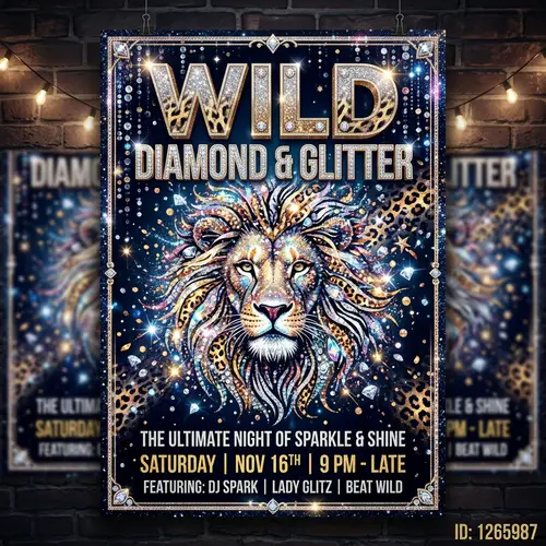 Wild Diamond and Glitter Poster