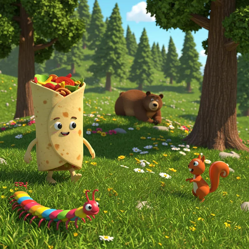 Burrito Adventures: Pixar-Style 3D Animation