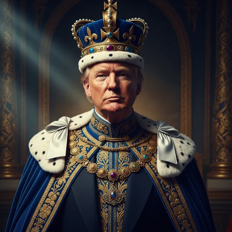 Donald J Trump as King: Unique Imagery