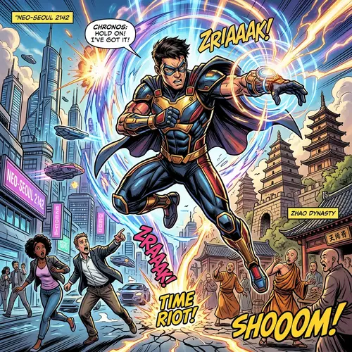 Time Travel Superhero Comic | Hero of Asian Descent