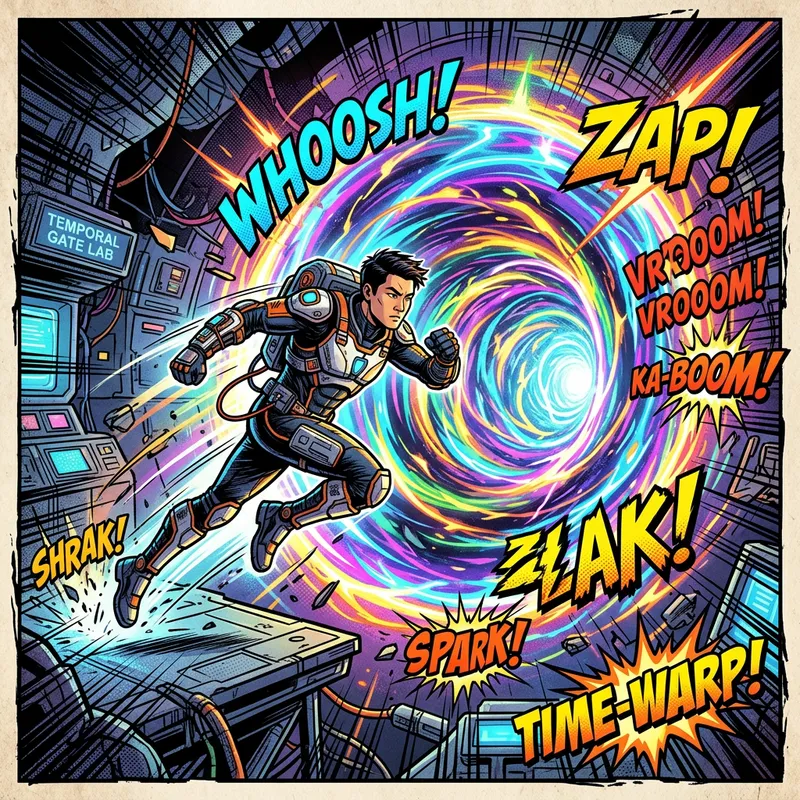 Time Travel, Comic Book Style: An Energetic Journey