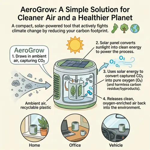 Compact Solar Device for CO2 to Oxygen Conversion