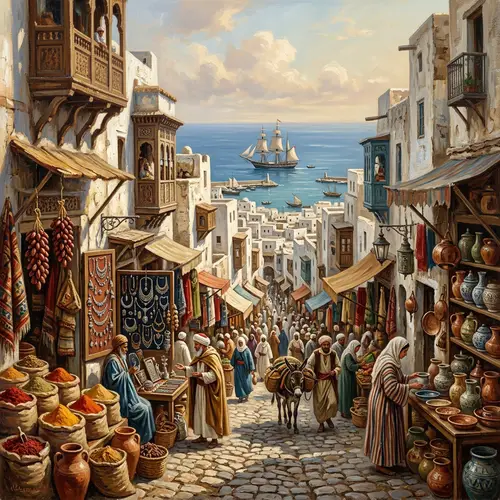 Explore Algiers' Casbah: A Vibrant 19th-Century Scene