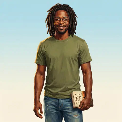 Human Digital Painting of a Black Man