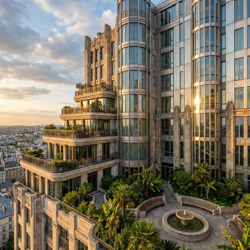 Intricately Designed Towering Structure | Cityscape Views