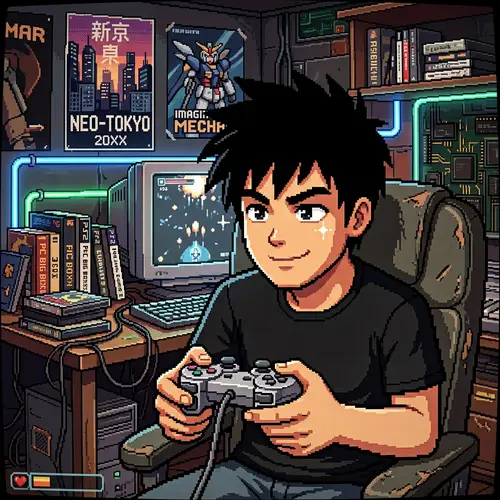 Pixelated Cyberpunk Adventure: Retro PS2 Vibes