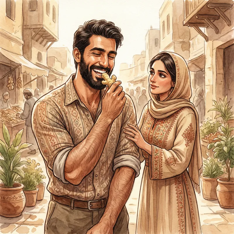 Man Empowered by Ginger Enjoying Time with Wife