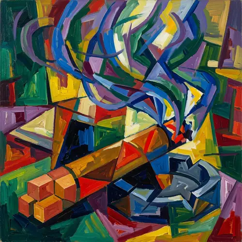 Geometric Cigarette Art Pre-1912 | Abstract Smoke