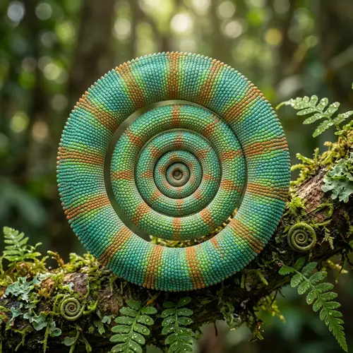 Centripetal Structure with Chameleon's Tail Art