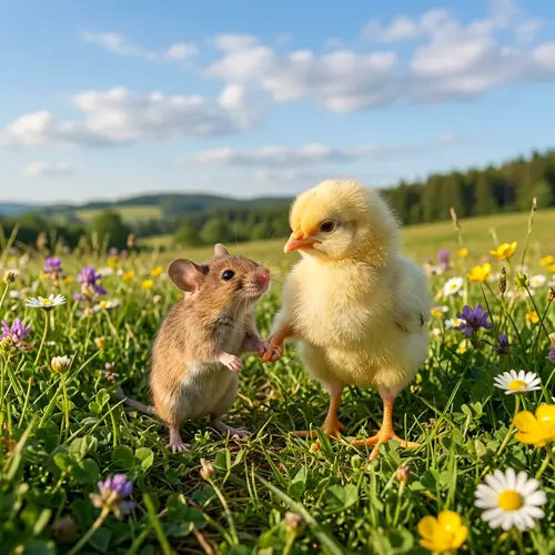 Mouse and Chicken Friendship | Harmony in Nature