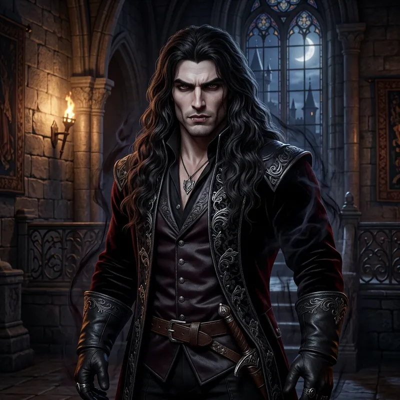 Handsome Man with Long Hair and Hunter Eyes | Dark Aura