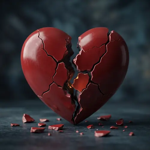 Broken Heart 3D Render - Emotional Art