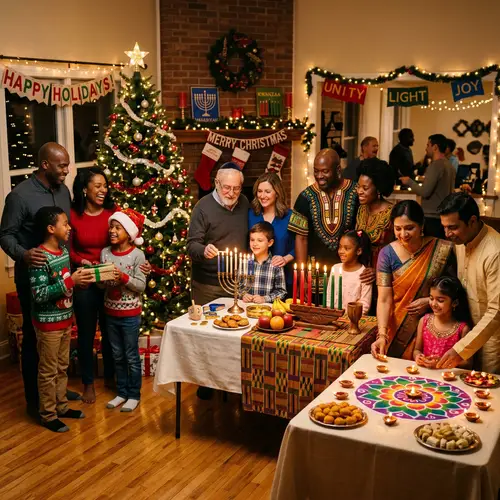 Celebrate Christmas, Kwanzaa, Hanukkah & Diwali