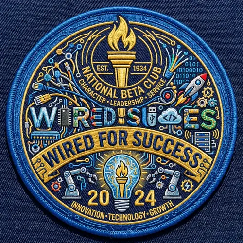 Wired for Success Beta Club Embroidery Patch