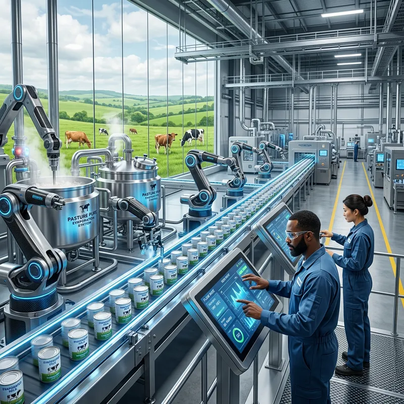 Futuristic Evaporated Milk Production Line | Efficient & Quality-driven Futuristic Evaporated Milk Production Line | Efficient & Quality-driven
