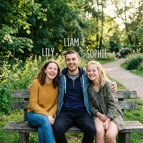 Picture of Three People: Two Girls and a Boy