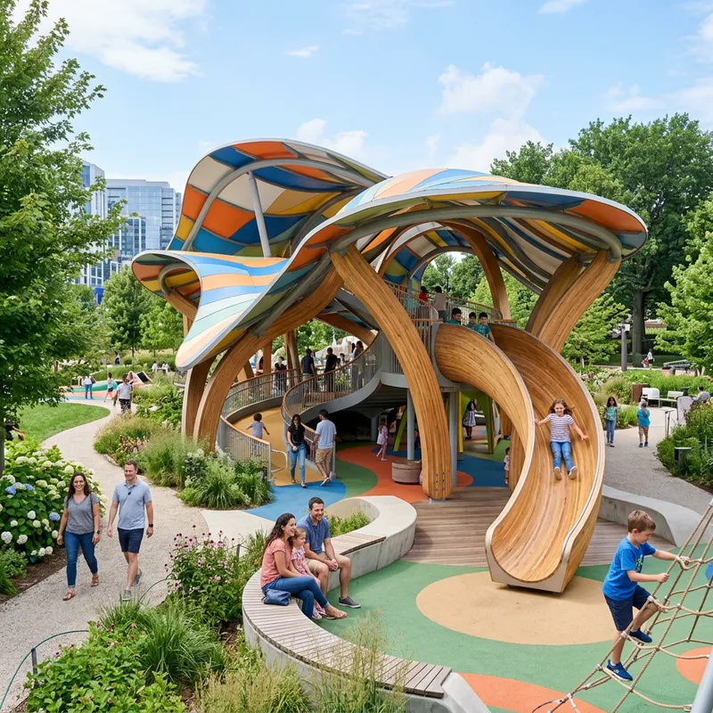 Curvy Playful Pavilion Design