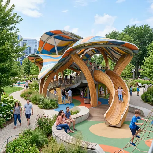 Curvy Playful Pavilion Design