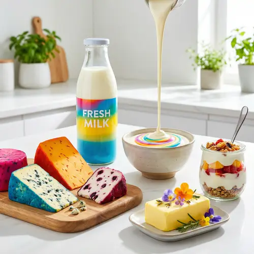 Modern & Vibrant Dairy Products: Fresh Milk, Cheese, Cream & More!