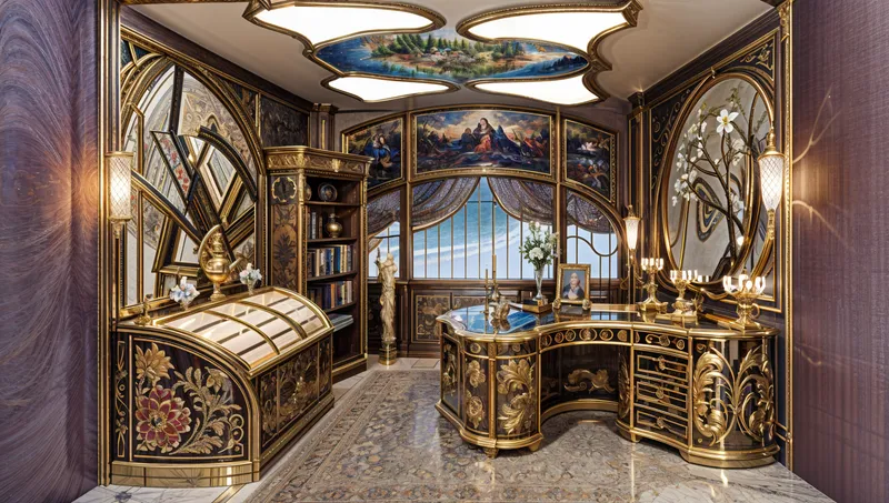 Stunning Art Nouveau Office Interior Design Stunning Art Nouveau Office Interior Design