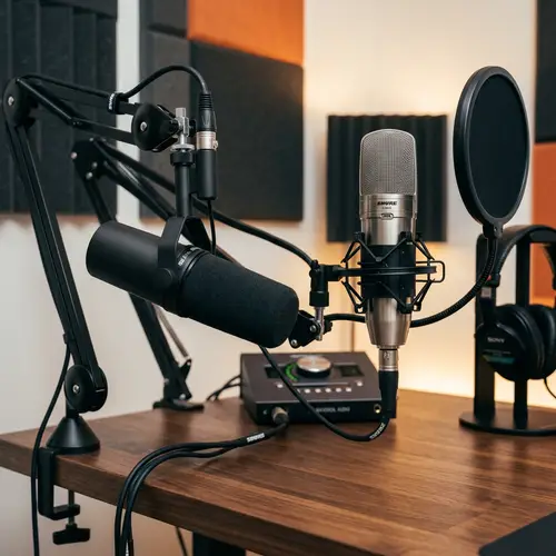 Sleek and Modern Shure Microphones