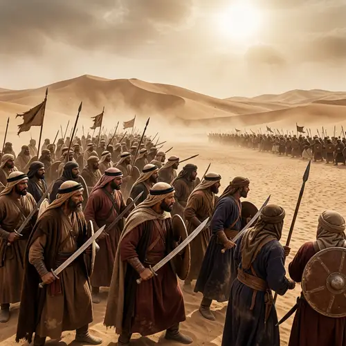 Desert Battlefield Scene in the Jahiliyyah Era