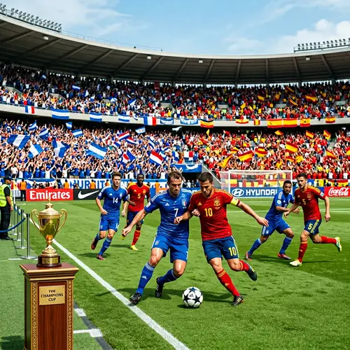 Soccer Game on Green Pitch | Football Tournament Match