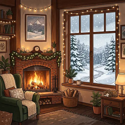 Cozy Lofi Living Room Animated Backgrounds