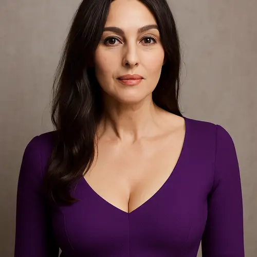 Stunning Isorazi of Monica Bellucci in Purple Dress