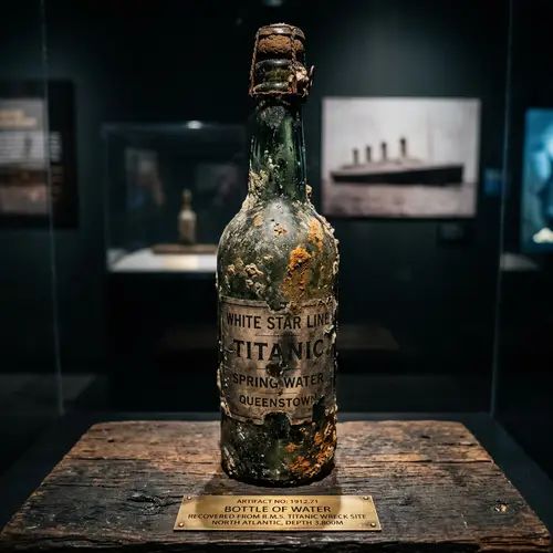 Titanic-Wrecked Bottle of Water: Historical Relic from Ocean Depths