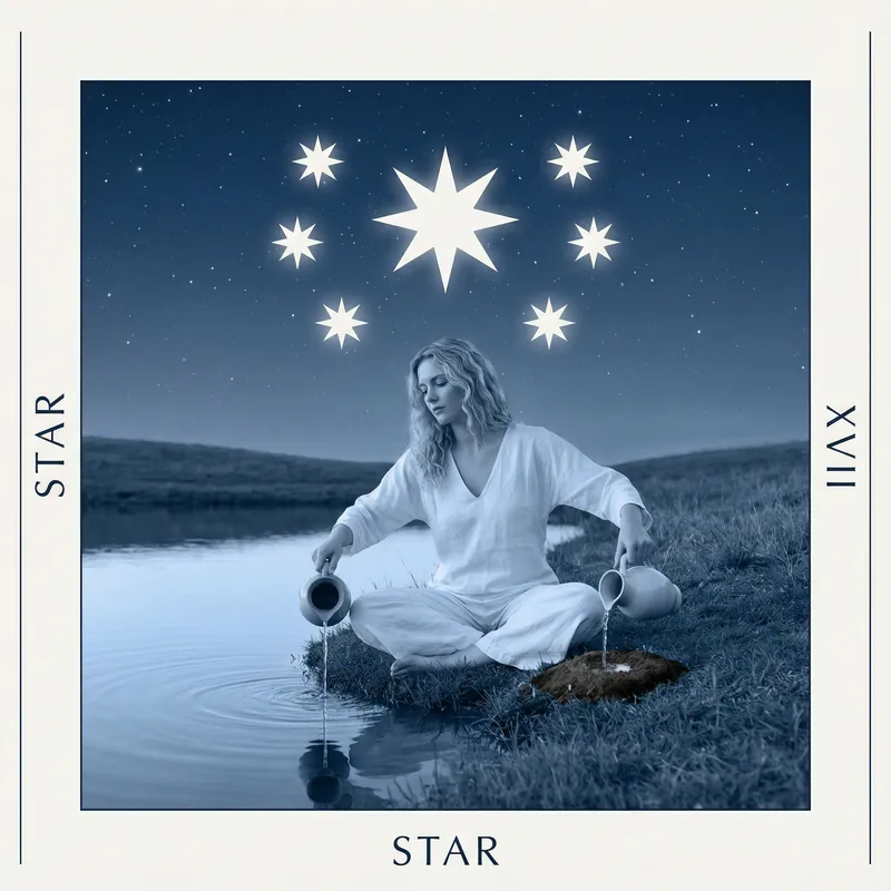 Modern Star Tarot Card Interpretation in Contemporary Style