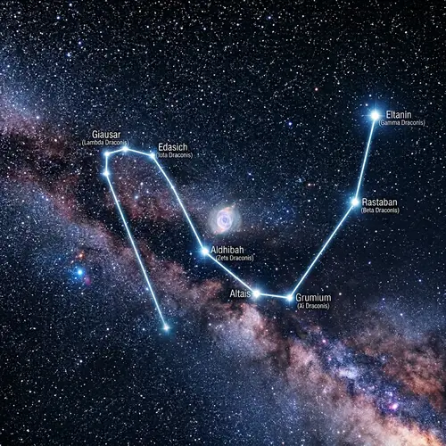 Stunning Dragon Constellation Image | Cosmic Stars
