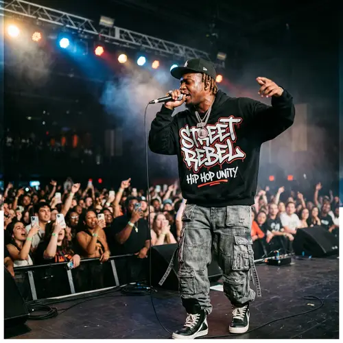Passionate Hip Hop Artist Performing Onstage