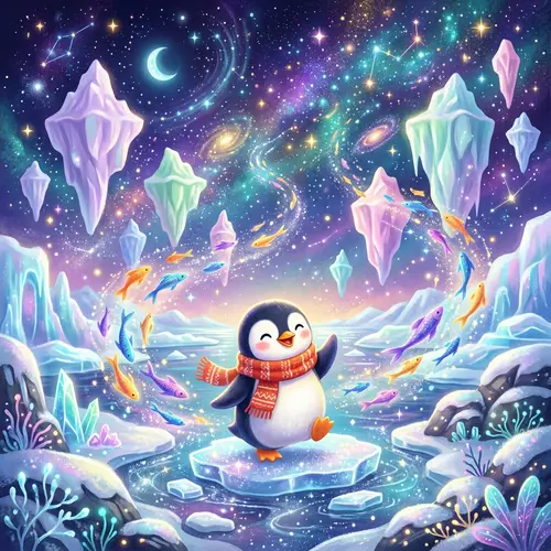 Whimsical Penguin Art: Joy in Surreal Landscapes