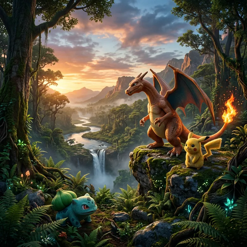 Photorealistic Pokémon Cinematic Artwork Photorealistic Pokémon Cinematic Artwork