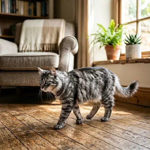 Graceful Domesticated Feline with Shimmering Emerald Eyes