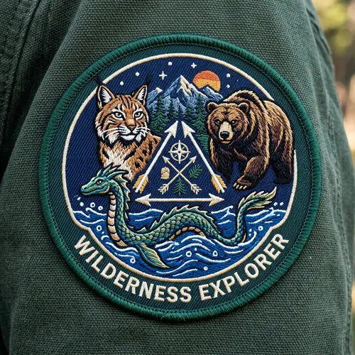 Unique Embroidered Circle Patch Design