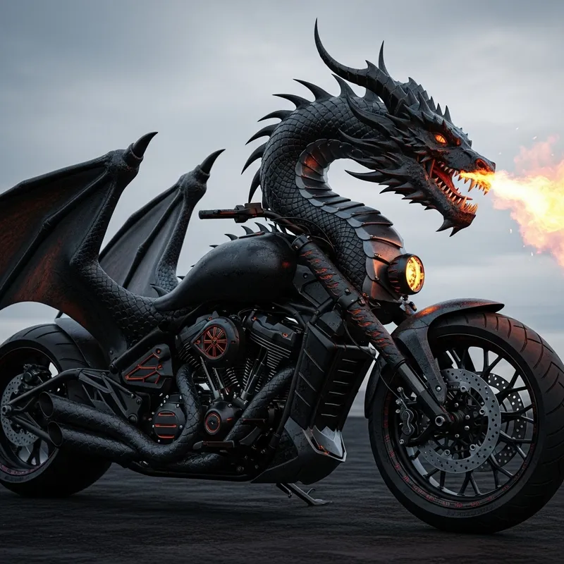 Wicked Dragon Motorcycle - Photo Real Design