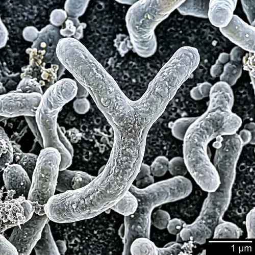 Bifidobacterium: Irregular Rod Shape - Ultra-Magnified View