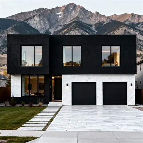 Stunning Modern Black Concrete House in Colorado